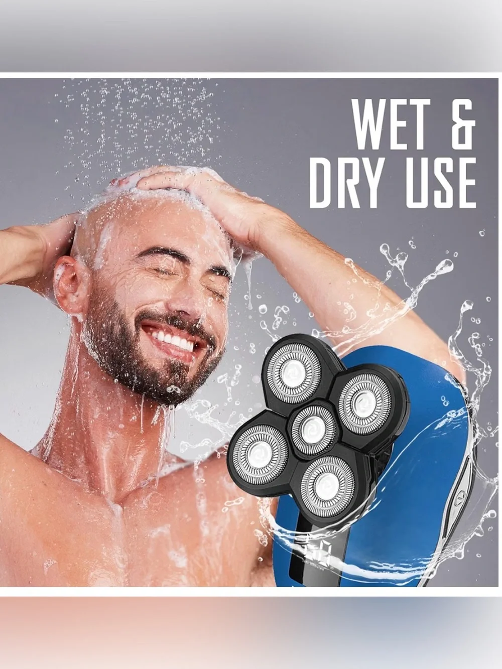Barbasol Rechargeable LCD Head Shaver -